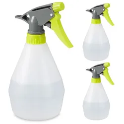 Relaxdays 9 x Sprühflasche 500 ml Weiß,Grau,Grün
