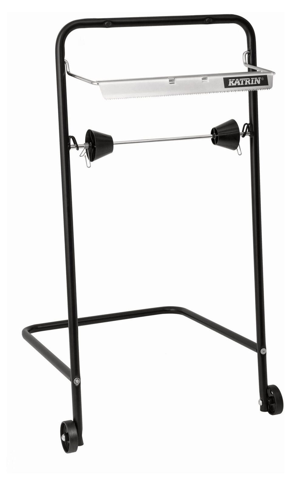 KATRIN® Putzrollenhalter 1 Rolle schwarz 54909
