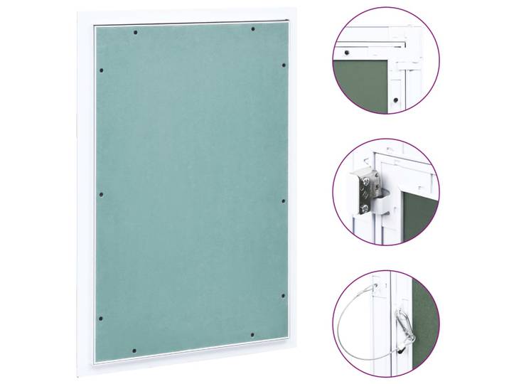 vidaXL Revisionsklappe mit Aluminium-Rahmen und GK-Einlage 300x600 mm
