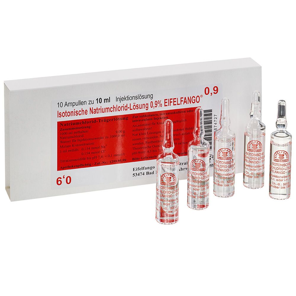 Isotonische NaCl Lösung 0,9% Eifelfango Inj.-Lsg. 10x10 ml Injektionslösung