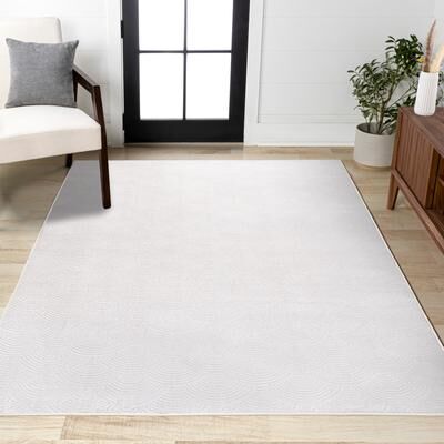JONATHAN Y Cole Geometric Art Deco Fan Pattern High-Low Rug
