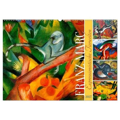 Expressionistische Tierwelten (Wandkalender 2027 DIN A2 quer), CALVENDO Monatskalender