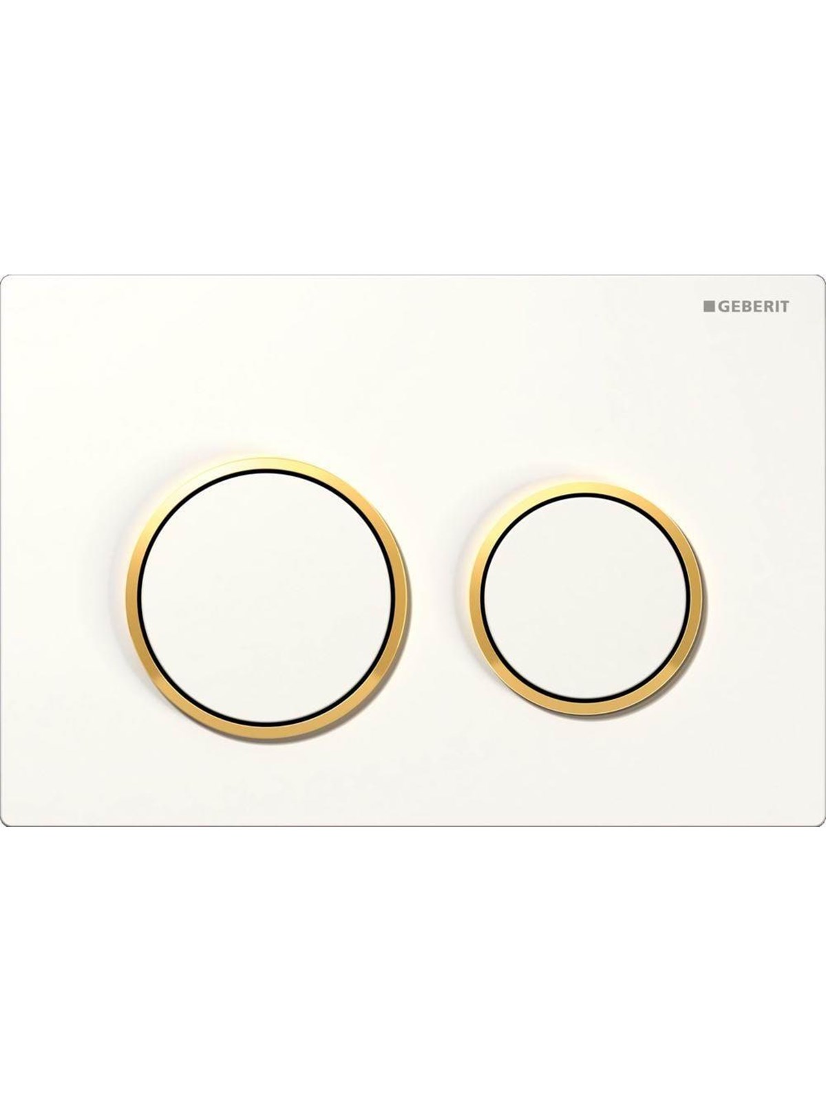 Geberit actuator plate omega20 for dual flush: white / gold