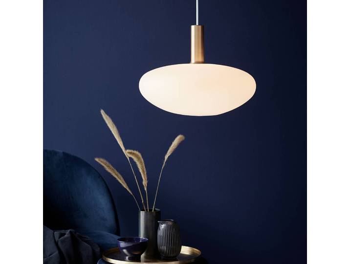 Nordlux Glas Hängeleuchte Alton, dimmbar, weiß / opal, für Küche, Glas