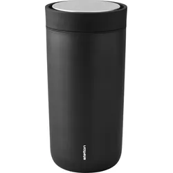To-Go Click Thermobecher 400 ml Schwarz metallisch aus doppelschichtigem Stahl