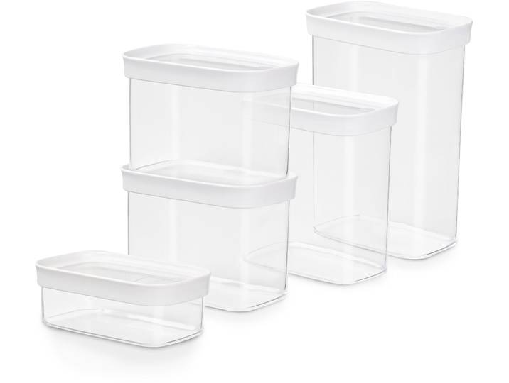Vorratsdose EMSA N11428 Optima , transparent, Kunststoff, Lebensmittelaufbewahrungsbehälter, Vorratsdose, rechteckig, hygienisch, platzeffizient