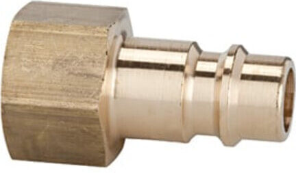 Riegler Nippel aus Messing blank, Innengewinde G 1/2, Nennweite 7,2 - 7,8 mm, für Kupplungen (243.57)
