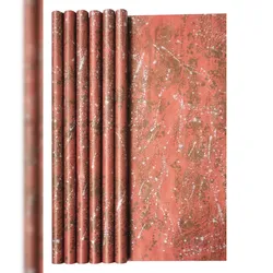 Clairefontaine 30x Geschenkpapier Kraft mit Felsmotiv 60g, Rolle 2,5x0,70m - Braun| 281199C