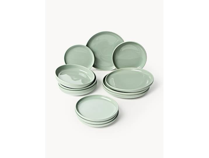 Porzellan-Geschirr-Set Nessa, 4 Personen, 12er-Set