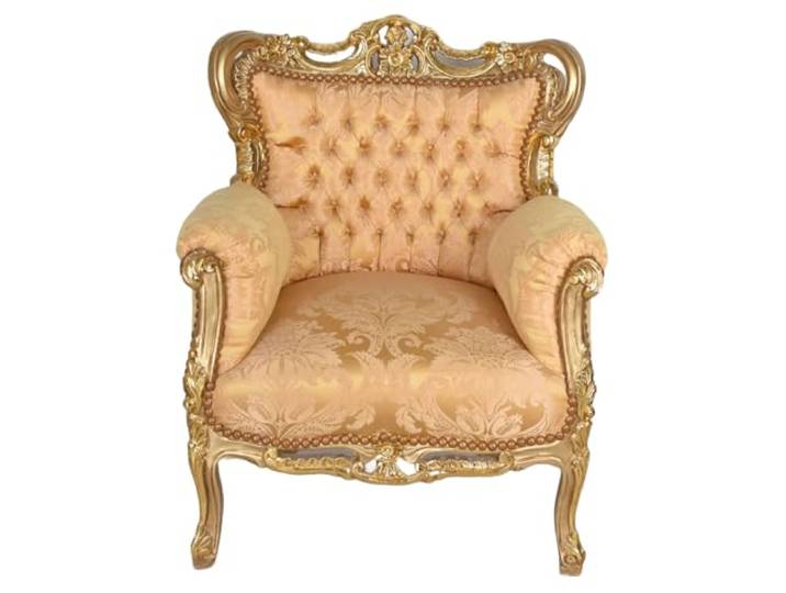 Sessel Prunksessel Polstersessel cat649 Palazzo Exklusiv (06 - Gold, a - Gold)