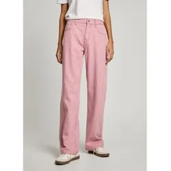 Pepe Jeans für Damen. PL204998 Jeans in lockerer Passform Stripe rosa (26/32), Lässig, Denim, Nachhaltig