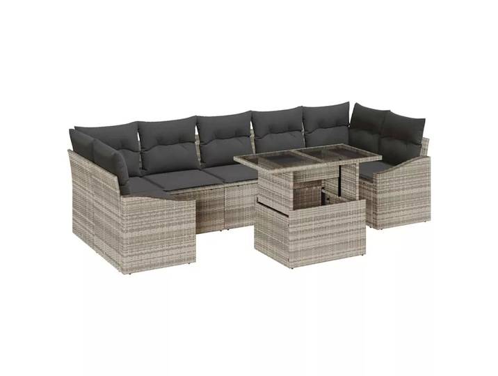 VidaXL - Outdoor-sofa poly-rattan, One Size, Silber