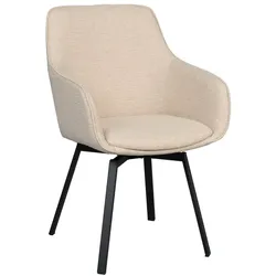2er-Set DAHEIM Stuhl Alison Stoff Beige Hellbeige