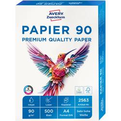 Avery-Zweckform PAPIER 90 Premium Quality Paper 2563 Universal Druckerpapier Kopierpapier DIN A4 90 g/m² 500 Blatt Weiß