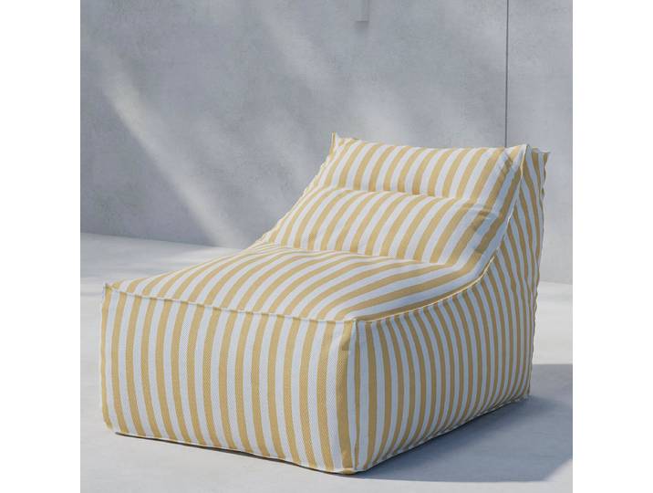 Outdoor-Sitzsack Eillo mit Rückenlehne 90 x 83 x 118cm Gelb/Gelb