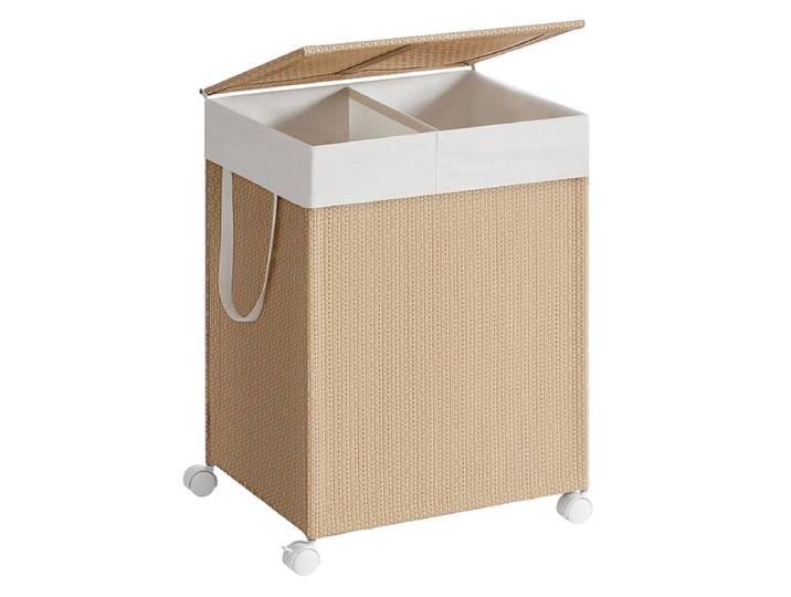 SONGMICS Wäschekorb natürliches holz