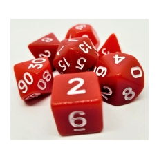 Dice4friends Würfelset Opaque - Red-White (7) 284089