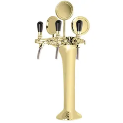 Schanksäule Gold 3-leitig, elegant, `Topp-Qualität!`