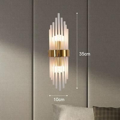 Useful Little Things Luxury Gold LED Wall Sconce Lamp For Bedroom, Living Room, And Staircases c 13.78 In Gold warm White (2700 3500k)