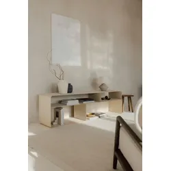 Metallbude TV-Lowboard Tavir Stahl Cashew