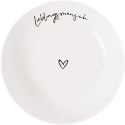 SCHALE LIEBLINGSMENSCH Statement weiß ø 18,7 cm