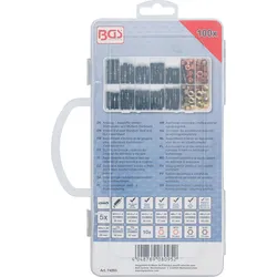 BGS Ansaug- / Auspuffkrümmer-Stehbolzen- und Muttern-Sortiment 100tlg. - 74293