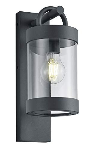 Trio Leuchten Sambesi Buitenwandlamp met schemersensor, zwart/grijs, aluminium en plastic, E27