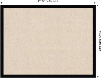 Amanti Art Neutral Weave Canvas Magnetic Board, Svelte Framed Memo Board