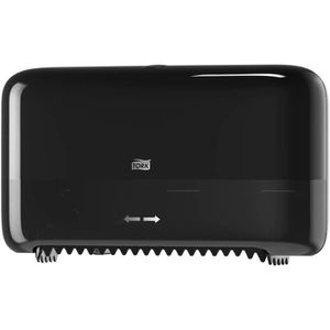 Tork Toilettenpapierspender Elevation, 558048, T7 System, aus Kunststoff, für 2 Jumbo Rollen, schwarz