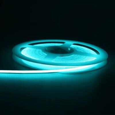 Inspired Finds SlimGlow 3 Mm Ultra Thin COB LED Strip Light (12V High Density) 1m 12v Dc Plug ice Blue