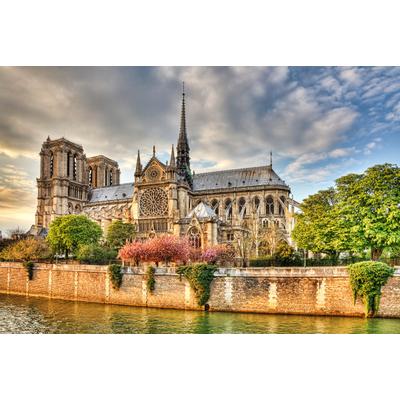 Fototapete PAPERMOON "Notre Dame de Paris", bunt, B:4m L:2,6m, Vlies, Tapeten