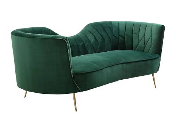 Vente-unique Pascal MORABITO-Sofa 3-Sitzer - Samt - Dunkelgrün - Adele von Pascal MORABITO