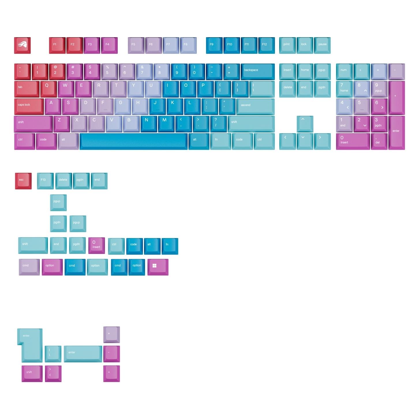 Glorious GPBT Gradient Keycaps - Daydream - US (73117105)