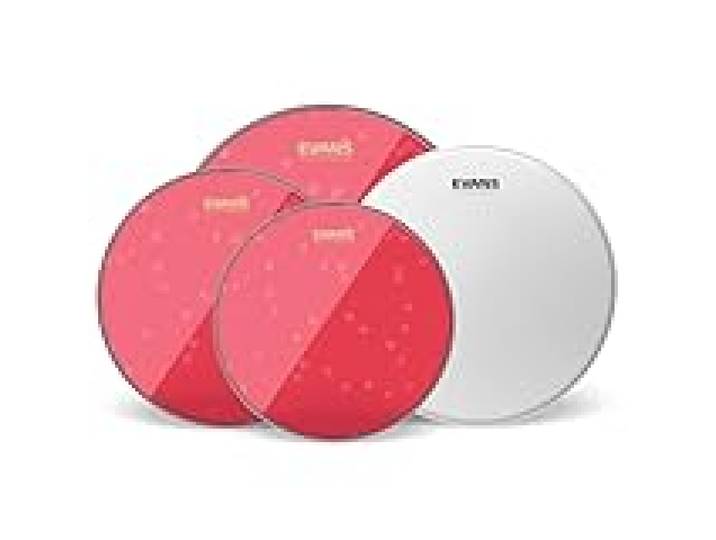 Pack Standard - Peaux Evans Hydraulic rouges (12 , 13 , 16 ) et peau de frappe pour caisse claire 14 UV1 sablée