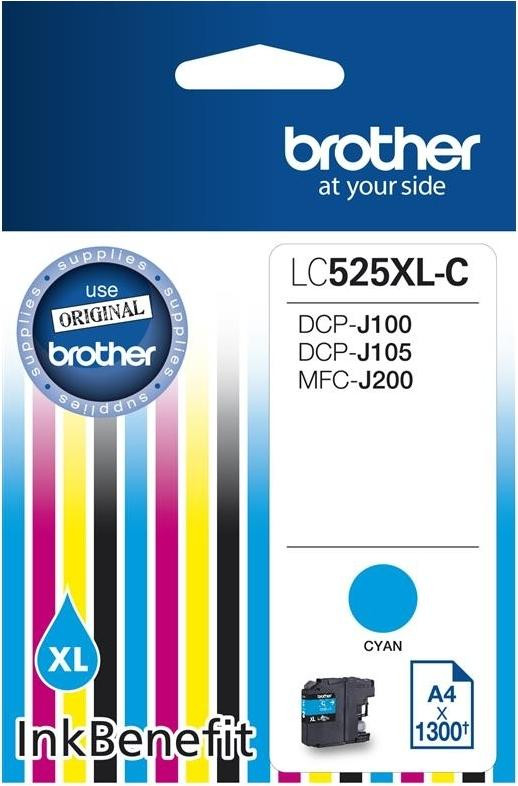 Brother LC-525XLC originele cyan inktpatroon