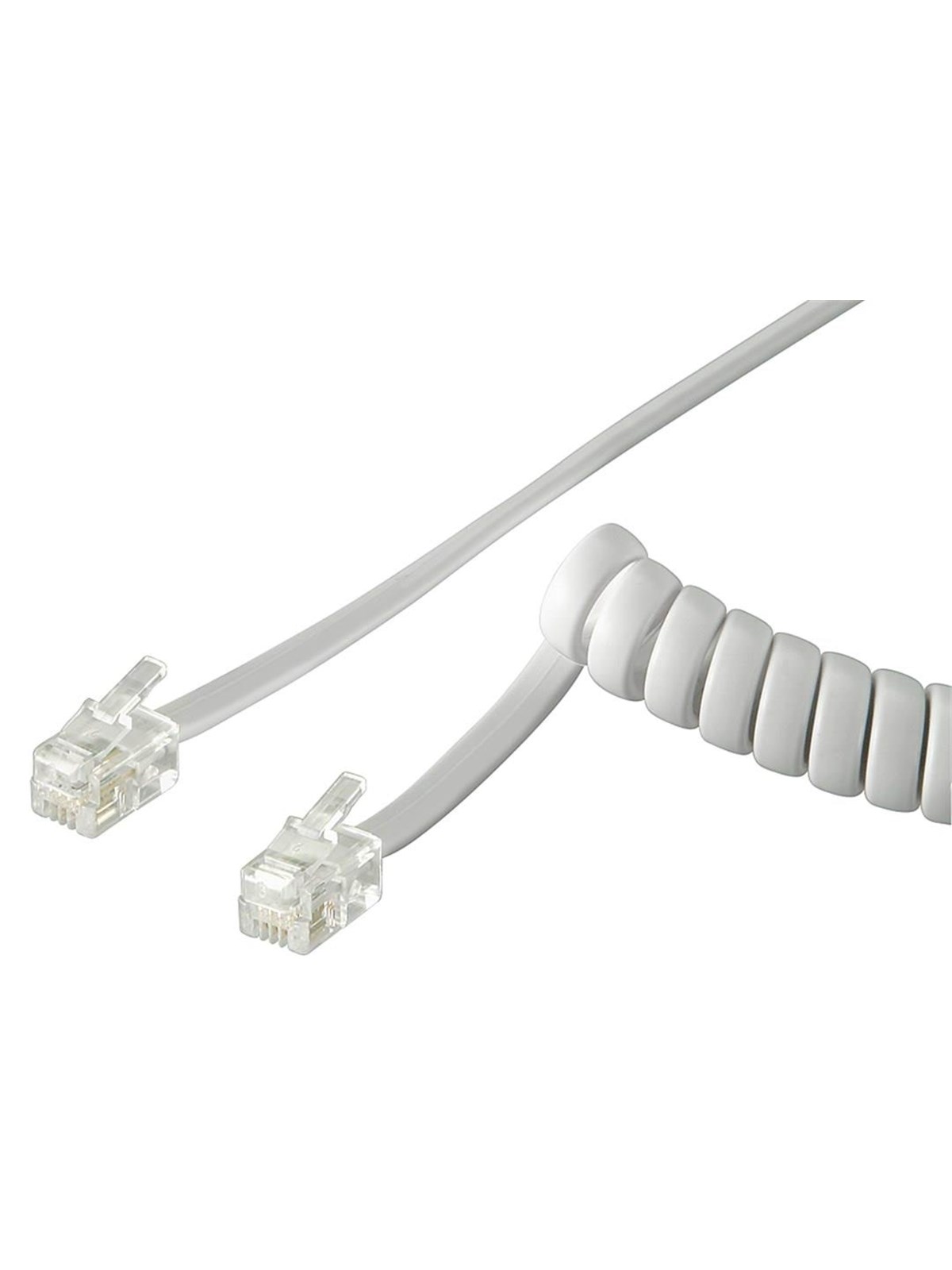 Pro Phone handset spiral cable CCA (copper-clad aluminium) - Weiß - 4m
