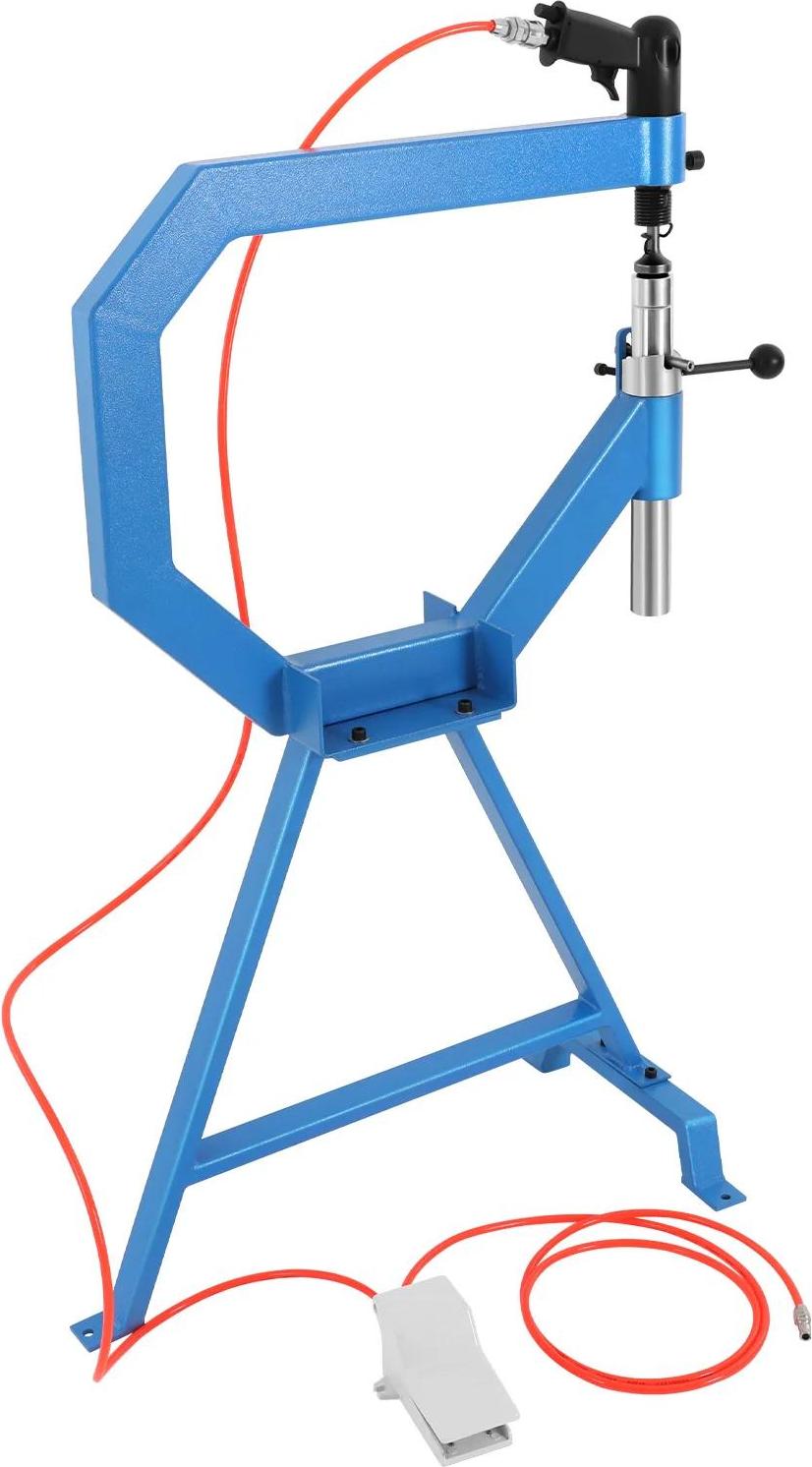 Blechausformmaschine - Pneumatischer Planishing Hammer - Drehzahl 875-1350 U/min - Mit Ständer & Fußpedal - Drei Ambosse 2,54/5,08/7,62 cm - Für Auto & Motorrad Dellen - Türkis