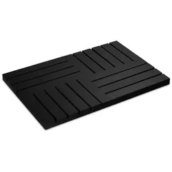 Relaxdays Bambus Badematte Schwarz