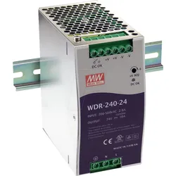 MW WDR-240-24 - Schaltnetzteil, Hutschiene, 240 W, 24 V, 10 A
