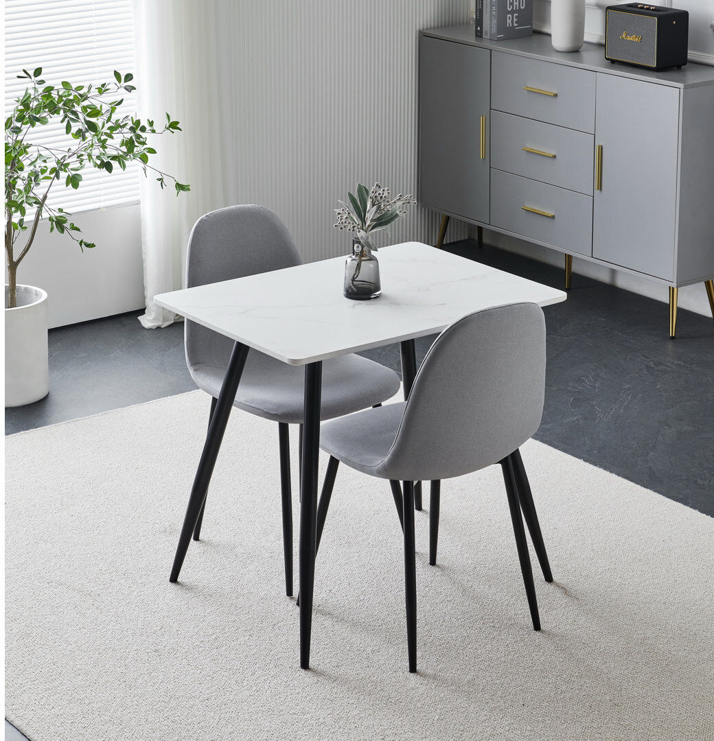 George Oliver Drasner 2 -Person Dining Set White 2