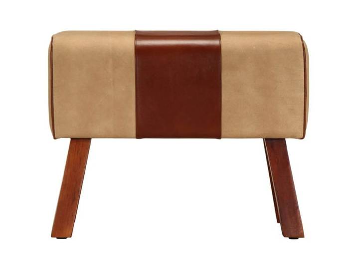 Banc/Banquette - UU - saut de cheval 58 cm - Marron - cuir véritable et manguier LL080039