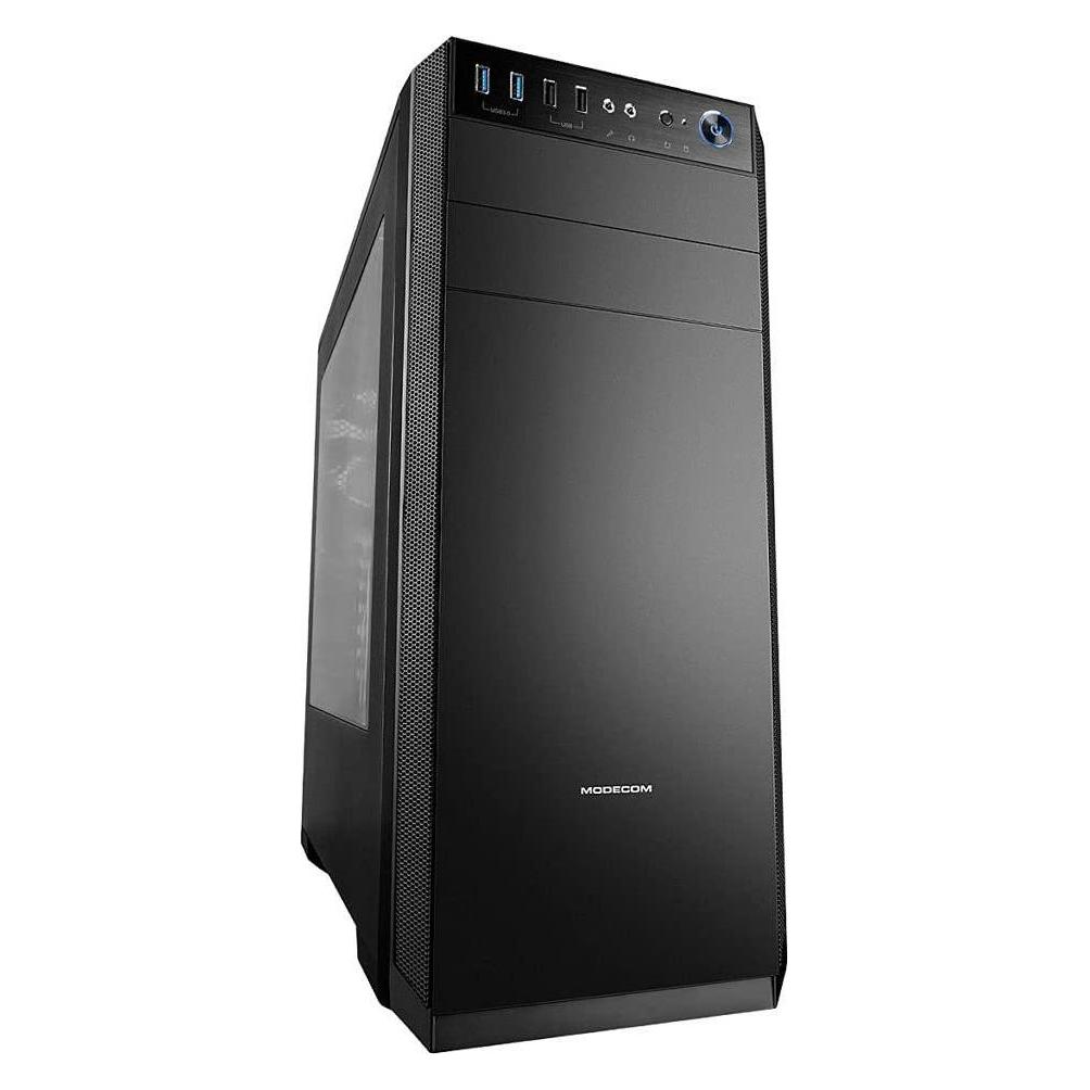 Modecom Oberon Pro - Midi Tower - PC - Schwarz - ATX,ITX,Micro ATX - Heimbüro - 16,3 cm (ATX, mATX, Mini-ITX) (AT-OBERON-PS-10-000000-0002)