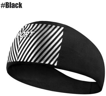 Uplift Picks Absorbent Sports Sweat Headband For Running And Cycling black
