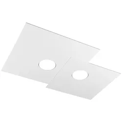 Top light Toplight 2-flammige quadratische Deckenleuchte Platte mit GX53-Fassung, weiße Struktur, modernes Design 50x35x3cm