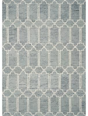 Carson Carrington Moroccan Hand-tufted Wool Slate Blue Area Rug