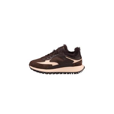 Sneaker LLOYD "STELLA L", Damen, Gr. 38, braun, Leder, gemustert, Schuhe Sneaker, mit Warmfutter