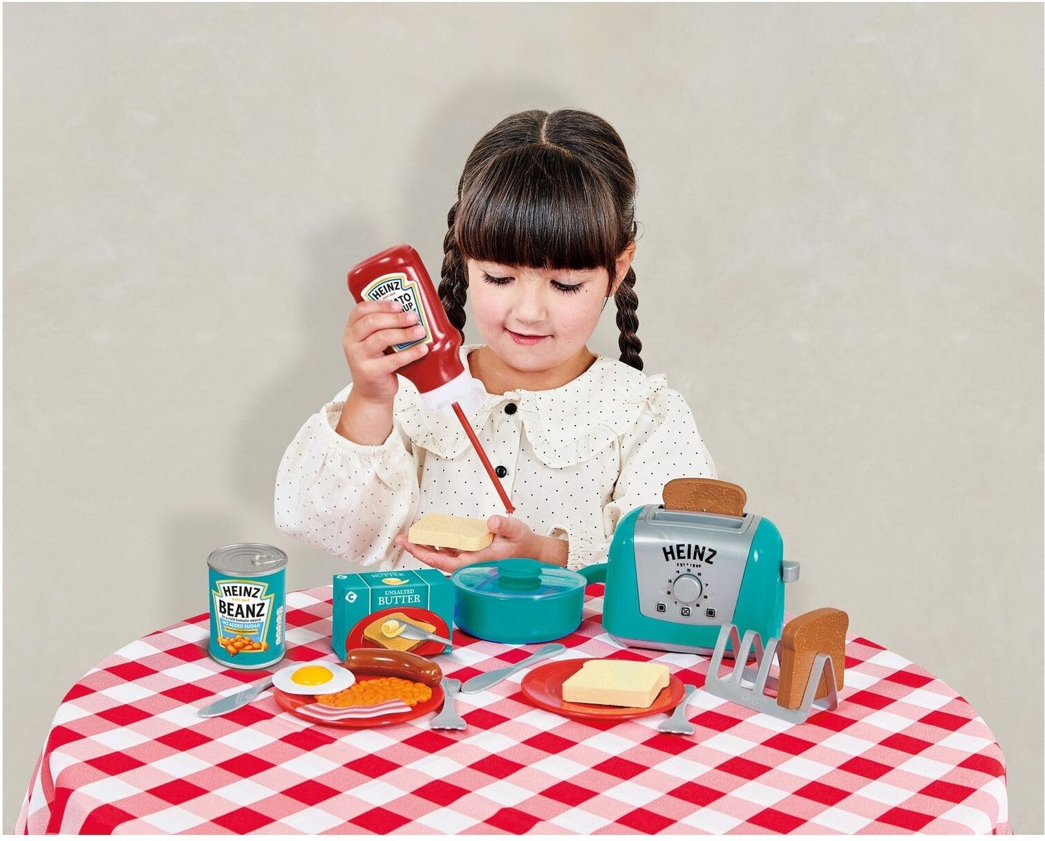 Casdon Heinz All-Day Breakfast Cook Set – 20-Piece Pretend Play Kitchen Set for Kids
