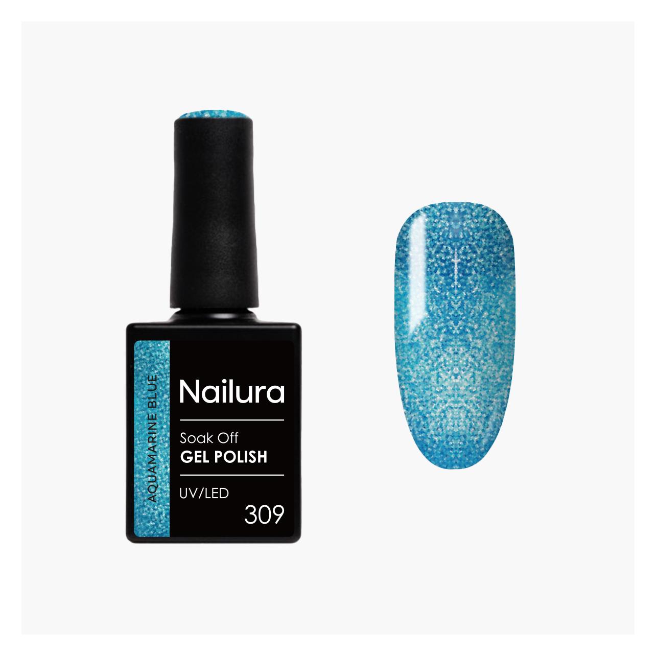 Nailura - Gel Polish 309 - Aquamarine Blue - 10 ml (Aquamarinblau) (70328)