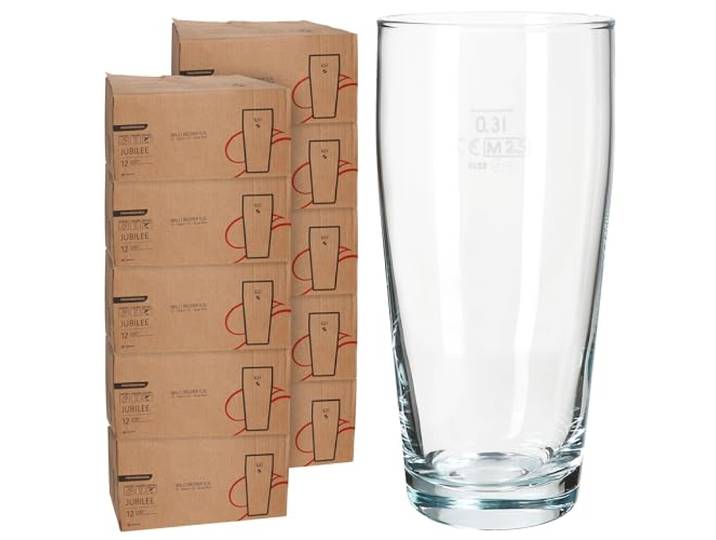 MamboCat 120er Set Willibecher 0,3 L geeicht I Biergläser aus klarem Glas mit Eichstrich I Trinkgläser für Bier, Wasser, Cocktails & Softgetränke ideal für Gastro, Bars & Restaurants