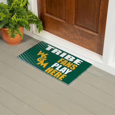 Evergreen "28 in. x 16 in. William & Mary ""Fans Play Here"" PVC Door Mat"